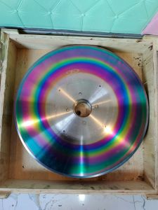 Baja D2 warna pelangi & emas baja putih D2 berkualitas tinggi bekas bahan pembuatan bilah asli germany