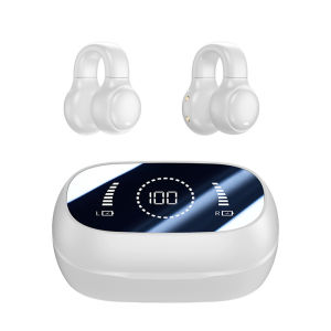 Ear-Clip Wireless Headphones Bluetooth Headset With Mic Handsfree Noise Canceling Earphones Clip Ear Music Sports Gaming Earplug
