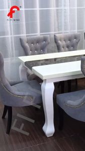 Loane Solid Rubberwood Leg Marble Dining Table/ Marble Table/ Dining Table/ Meja Makan/ Meja Makan Marble