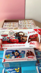 [Date:1/2027] Hộp 3 quả Socola đồ trứng Frozen Disney Zaini Ý