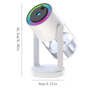 360°Rotation Humidifier USB Powered with Starry Sky Projection Lights Colorful Ambient 280ml Light Humidifiers for Home Car