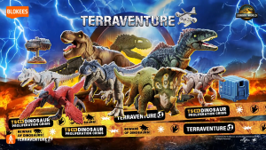Kidztime x Blokees Jurassic World Terraventure TS04 Dinosaur Proliferation Crisis Series Collectible Figure Blind Box