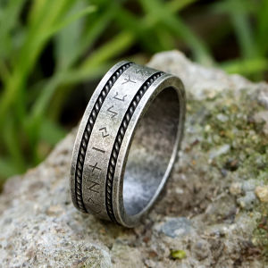 2024 New Creative  316L Stainless Steel Viking chain rune Ring For Men Fashion retro Amulet fashion Jewelry Gift free shipping