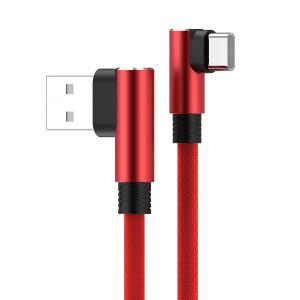 Cáp USB Type C 90 Độ Sạc Nhanh Truyền Dữ Liệu Dành Cho Samsung S20 S21 S22 Ultra Xiaomi Mi Redmi K40 Google Huawei - Dây Bện