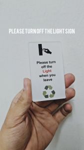 Turn Off After Use Sign Turn Off Switch Turn Off Lights Turn off Electrical Appliances when not in use Acrylic Sign