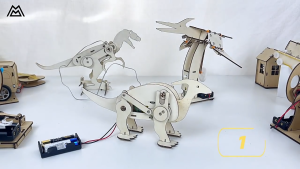 Science Robot DIY STEM Toys RBT Projek Sains Wooden 3D Puzzles Assembly Building Blocks Tahun 5 Gift