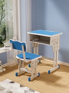 TableTrove Adjustable Kids Study Set - Meja Belajar Storage & Chair with Shelve Tutoring课桌椅