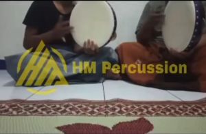 Rebana Hadroh Jepara 1 Set Isi 4 Buah Alat Hadroh Kayu Nangka Ukuran 30cm