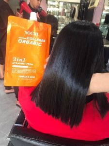 Kem Duỗi Ép 3 in 1 Straight Perm SOCHI Collagen Organic NHật Bản 1000ML không cần dập định hình lần 2 _ Camy shop68