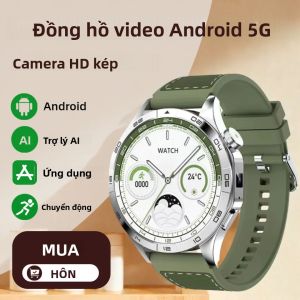 Đồng Hồ Thông Minh LM01 8GB+128GB Hỗ Trợ Mạng 4G 5G SIM Hệ Điều Hành Android Màn Hình AMOLED 1.43 Camera Kép GPS Wifi Dành Cho Nam Và Nữ