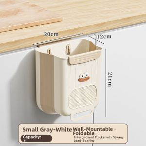Wall-mounted Trash Bin High Capacity Kitchen Waste Classification