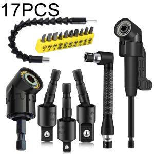 Flexible Drill Bit Extension Rotatable Socket Adapter Hex Shank 105° Right Angle Drill Attachment Screwdriver 90° Angled Bits