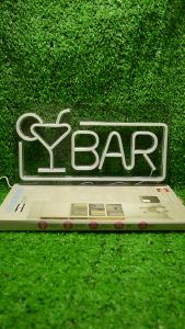 ป้ายไฟ LED หัวเสียบ USB สำหรับร้าน BAR ดีไซน์นีออนสไตล์วินเทจ