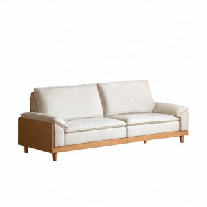 WEISHA | Real Wood Three-Seater Sofa