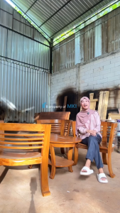 Kursi Tamu depan rumah bahan kayu jati model minimalis