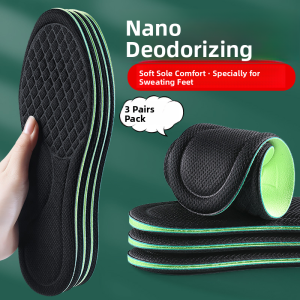 LINGMIAO | Antibacterial Odor-Resistant Absorbent Breathable Fragrant Insoles for Men