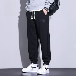 ROMON | Lormen Mens Fleece Lined Casual Pants Loose Fit Sporty Sweatpants Thickened Warm Long Trousers Autumn Winter New Style
