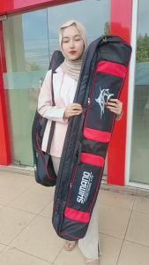 Tas Pancing  2 Kantong Atau 2 ruang Muat Joran Banyak Panjang 100cm & 120cm Bahan Oxpord D600 Lapisan Eva Foam Hard