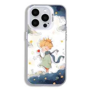 Original Cartoon Prince Magnetic Absorption Phone Case Compatible with iPhone 15/14/13/12/11 pro Max Frosted Xiaomi 13/14 Soft Shell Redmi K60 Large Hole Samsung S23 for Couples