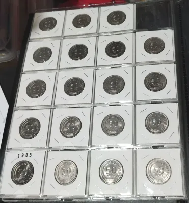 1967-1985 Singapore first series of circulation coin sets