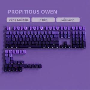 Bộ Keycap PBT Đen Có Đèn Nền RGB 134 Phím Profile Cherry In Màu Nhuộm Tùy Chỉnh Cho Bàn Phím Cơ Chơi Game Kiểu MX In Cạnh.