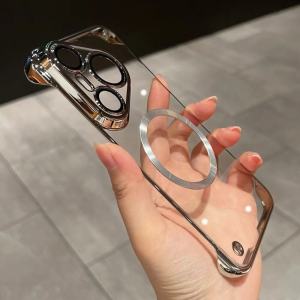 Ultra-Thin Transparent Magnetic Absorption Huawei Pura70 pro Phone Case with Lens Film Half Cover Heat Dissipation Protection
