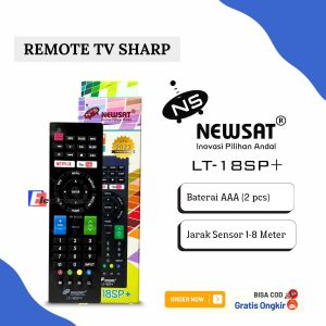 REMOT REMOTE TV SHARP LCD LED NEWSAT LT-18SP+ / REMOT TV SHARP MULTI LT-18SP+ TANPA SETTING