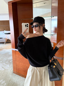 Silk Wool Blend Knitwear Asymmetrical Shoulder Casual Style Womens Fashion Autumn New Arrival Cloud Sensation Series Long Sleeve