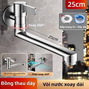 Vòi Nước Dài Mở Rộng Dày Có Thể Quay Đa Chiều