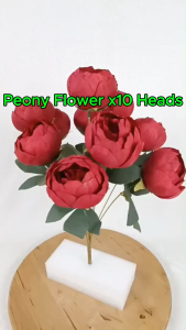 Artificial Big Peony Flower x10 Head 48cm / Bunga Tiruan Hiasan Bunga Tangan Hand Bouquet / Table Vase Arrangement Hantaran Floral Backdrop / Home Decoration Wedding Pelamin / 仿真牡丹花10头