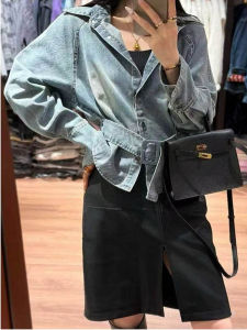 AIYILU | Áo Khoác Jeans Thời Trang Dành Cho Người Thấp