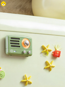 MAOWANGMIAOBO | Cat King Marvelous Bluetooth Fridge Magnet Speaker Cute Mini Retro Gift for Women Birthday Small Sound Absorption Wireless Speaker