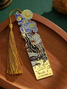 Vintage Van Gogh Oil Painting Metal Bookmark Student Souvenir Gift Painting Series Bookmark