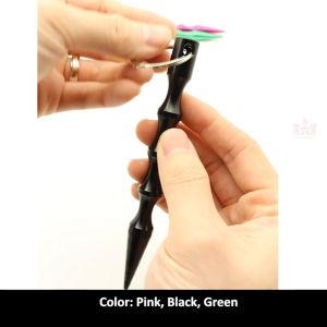 Cc KeyChain Portable Alloy for Women and Girls Safety Keychain Protection Spiral design handle Gifts