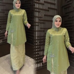 set kebaya tunik kurung balansaga setelan pesta dewasa Bahan bridal Payet premium