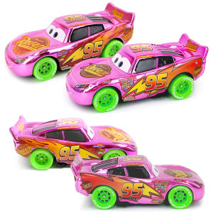 Takara Tomy | Cars Toy Piston Cup Racer Lightning McQueen Electroplating Version Luminous Wheels Alloy Diecast Model Childrens Toy Car