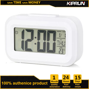 KIPRUN Mini Alarm Clock LED Backlight Temperature Date Display Clocks