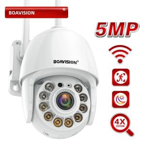 Camera Giám Sát Wifi Phát Hiện Người Bằng AI 5MP 4MP 2MP Ngoài Trời Tầm Nhìn Ban Đêm Màu Sắc Zoom Kỹ Thuật Số 4X Camera IP Mini PTZ