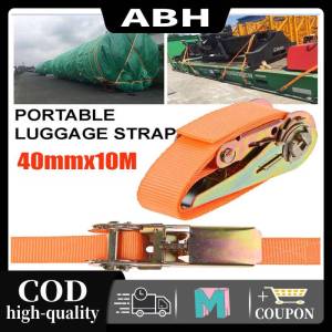 Original 【24 hours delivery】10M Cargo Strap 4cm 5T Heavy Duty Adjustable Ratchet Cargo Tie Down Strap Luggage Belt Tow Rope Tali