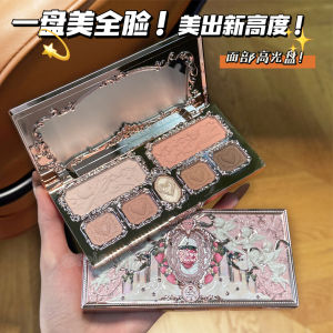 Palettes อุปกรณ์แต่งหน้า ดีไซน์นางฟ้า ชุดเครื่องสำอางสำหรับหน้า แป้งรองพื้น อายแชโดว์ ไฮไลเตอร์ คอนทัวร์ ไฮไลเตอร์ อุปกรณ์แต่งหน้า