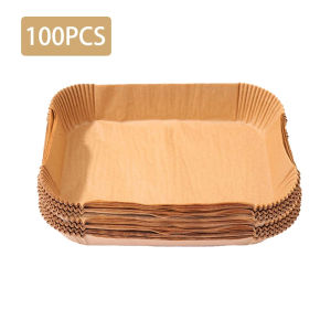 Rectangle Disposable Airfryer Baking Paper Liner Waterproof Oilproof Non-Stick Baking Mat for Ninja Foodi Air Fryer Accessories