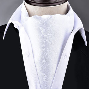 Mens Fashionable Casual Ascot Tie British Style Suit Scarf High Qi Qiang Vintage Retro Neckwear Silk Material Patterned Design