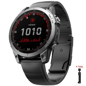 Real Titanium Metal Strap 22mm 26mm For Garmin Fenix 8 E 51mm 47MM 7X 6 5 Luxury Business Male Watch Band for Garmin Approach 70