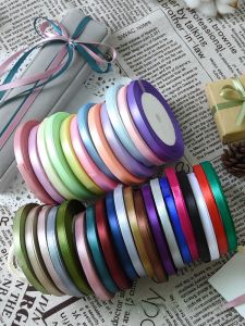 Silk Ribbon Colorful Ribbon DIY Handmade Accessories Satin Ribbon Wedding Gift Flower Packaging Material Bouquet Bundling