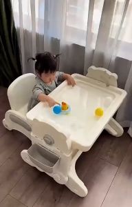 Bear Multifunctional table and chair set Preschool Desk Painting Building Blocks Toy Water Sand