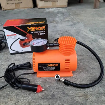 PAKET LENGKAP!! KOMPRESOR MINI XENON POMPA BAN MOBIL COMPRESSOR CAT & ADAPTOR LISTRIK 12V 5A