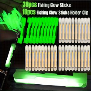 40pcs/Set Night Fishing Luminous Sticks with Accessories 30pcs Glow Stick and 10pcs Glow Clip Kit