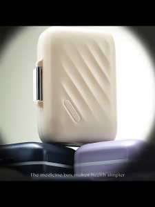 Portable Seven-Grid Airtight Medicine Storage Box | Pill Box Organizer Storage Holder Kotak Penyimpanan Ubat 便携七格药盒