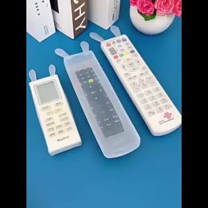 Cute Rabbit Ears Remote Silicone Cover Protective Case for TV Aircon Remote Dustproof Protector