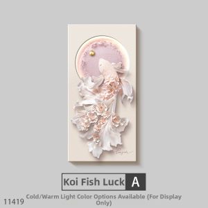 RUIBAHAO | Elegant Koi 3D Relief Wall Art